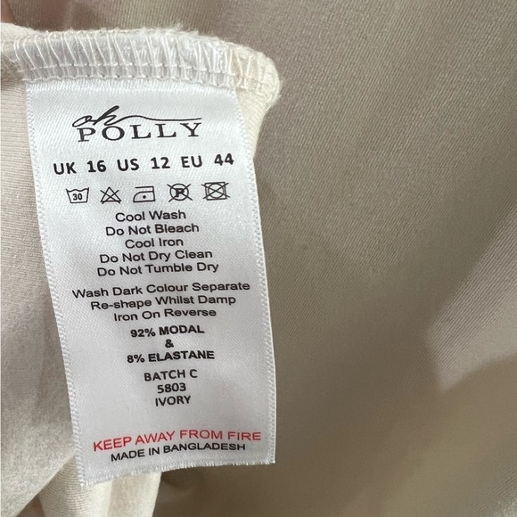 Oh Polly Gelisa Square Neck Long Sleeve Maxi Dress in Ivory - Picture 10 of 14